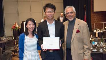 Jia Ge received the Brahm P. Verma Award for Academic and Leadership Excellence