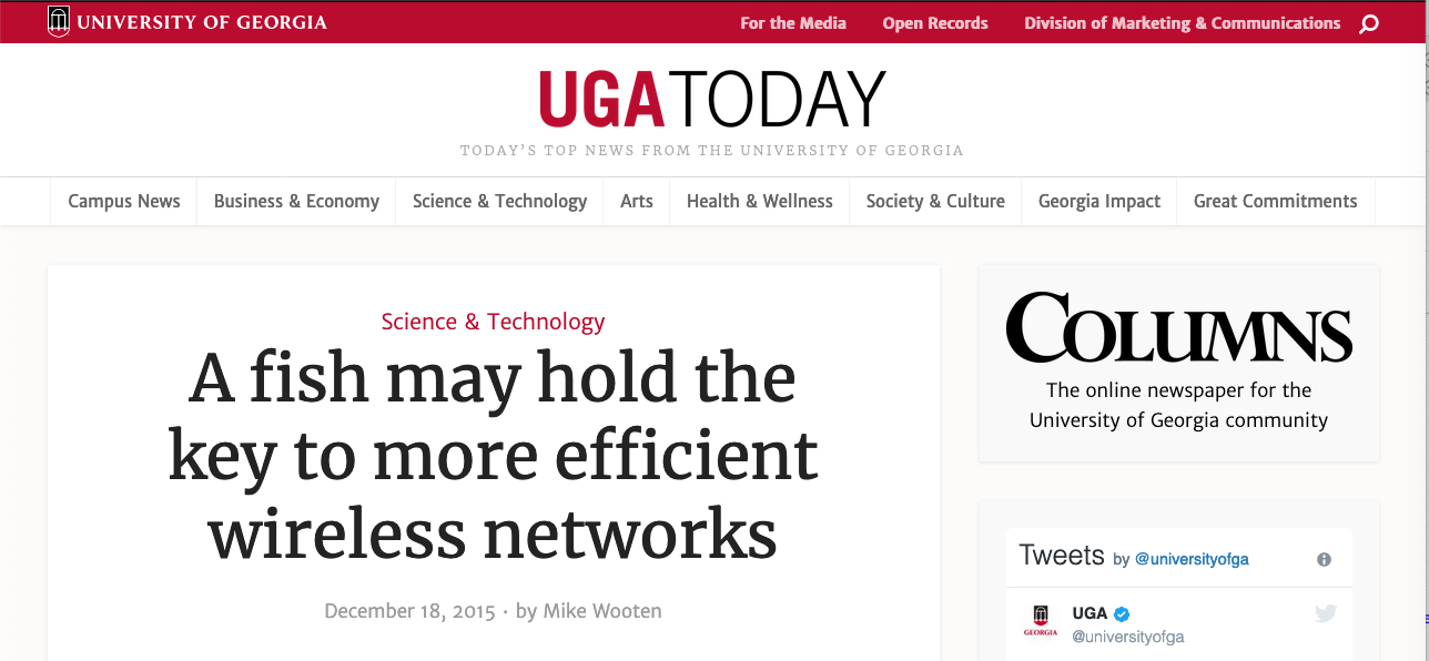 JAR project is highlighted in UGA Today